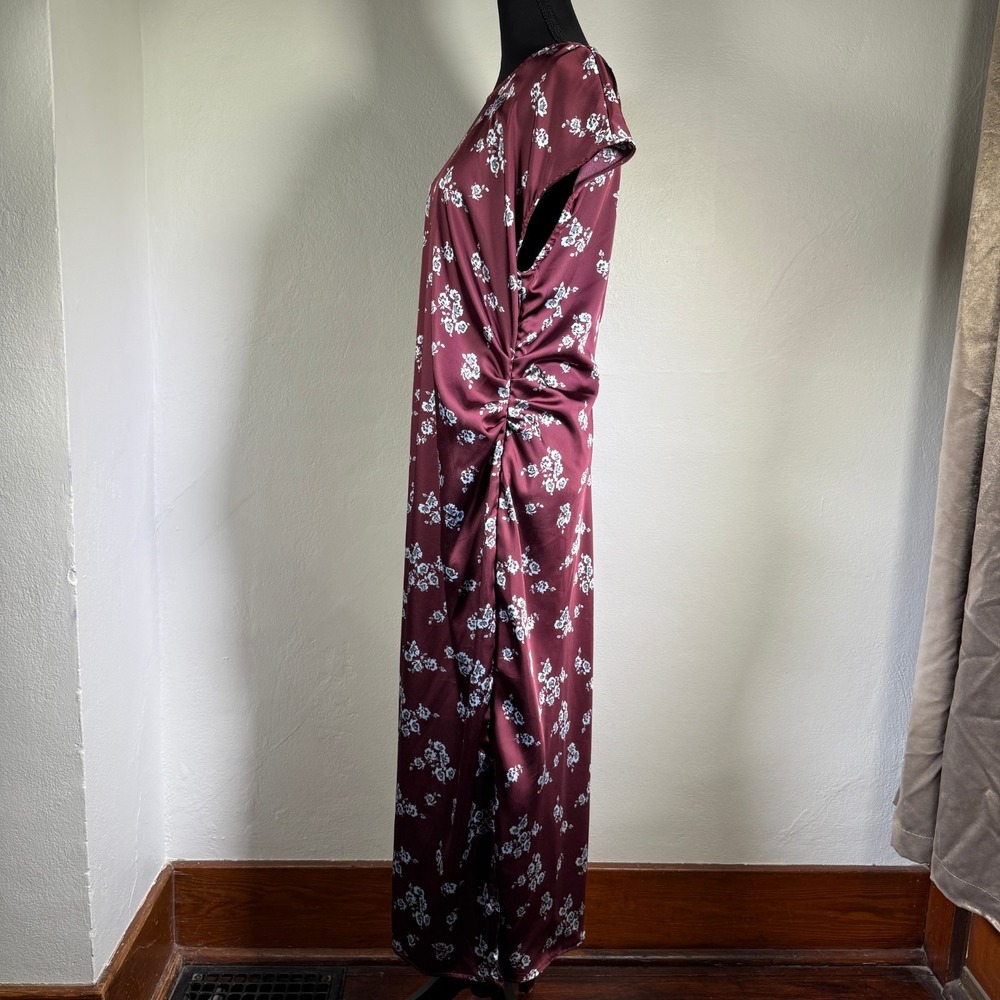 a new day Burgundy Floral Maxi Dress - Picture 3 of 15